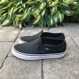 Leather Vans Slip-Ons